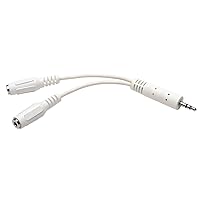TRIPP LITE P313-06N-WH 3.5mm Mini Stereo Cable Adapter Y Splitter