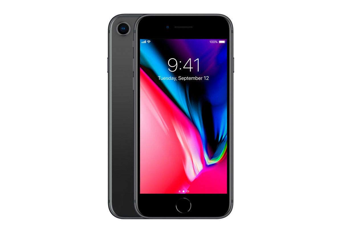 Apple iPhone 8, 64GB, Space Gray - For GSM (Renewed)