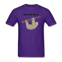 Men's for Just Don't Do It Short Sleeve T-Shirts XXL Purple