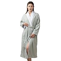 Hotel Robe Plush Lined Microfiber Bath Robe for Women/Men (Unisex) Luxury Spa Shawl Collar long Kimono Robe