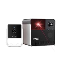 Petcube Cam with Play 2 Bundle | Play 2 Camera with Laser Toy, 1080p HD Video, Night Vision, Two-Way Audio, Sound and Motion Alerts, Cat and Dog Monitor
