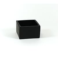 WGV AZ_CBC0604BK Modern Ceramic Low Square Block, Black