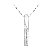 KATARINA Diamond Fashion Pendant Necklace in 10K Gold (1/10 cttw) (IJ, I1)