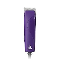 Andis 24820 EasyClip Professional-Animal 7-Piece Detachable Ceramic Blade Clipper Kit, Frustration Free Packaging, Purple