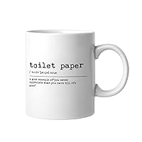Toilet Paper Definition Dictionary Word Meaning Novelty Coffee Mug with Inspirational Saying 11oz Funny Ceramic White Coffee Cup Gifts for Birthday New Year Christmas Mugs