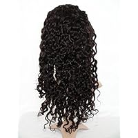 150% Density Full Lace Wig Real Peruvian Virgin Remy Human Hair Deep Wave Natural Color Can Be Dyed