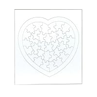 Hygloss Blank Puzzles with Heart Shape - 8.5