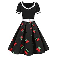Women's 1950s Vintage Wedding Audrey Hepburn Style Cocktail Swing Dresses for Evening Prom Tea Party Costume