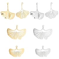 UNICRAFTALE Stainless Steel Tropical Leaf Charms Flat Hollow Foliage Monstera Leaves Pendants Metal Autumn Plant Charm for DIY Bracelet Jewelry Making