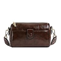 Bcony Women's Fashion Leather Shoulder Bag with Adjustable Straps, Coffee, mocha, 22*14*11cm