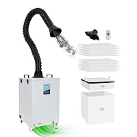FC-2004 Fume Extractor For Laser Engraver 20W 30W 40W 50W, Strong Suction Power up to 420m³/h, 3-Stage Filtration System With 12 Filters For CNC Laser Cutting, DTF And 3D Printing.