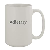 #dietary - 15oz Ceramic White Coffee Mug, White