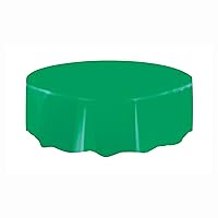 Vibrant Emerald Green Round Table Cover - 84