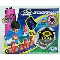 Speedstack Pink Plastic Metallic Stackpack Stacking Competition Cups with Mat and Timer