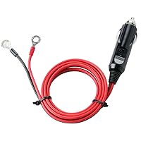 Heavy Duty 16AWG 15A 20A 12V 24V Male Plug Cigarette Lighter Adapter Inverter Power Supply Cord with 5M/16.4FT Cable Wire for Car Inverter Air Pump Electric Cup