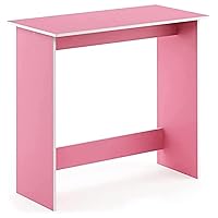 Simplistic Study Table, Pink, 15.5 in x 31.5 in x 29.75 in (D x W x H)