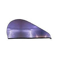 Lightning Storm Coral Velvet Dry Hair Cap for Women Hair Caps with Buttons for Drying Curly Long & Thick Hair Anti Frizz