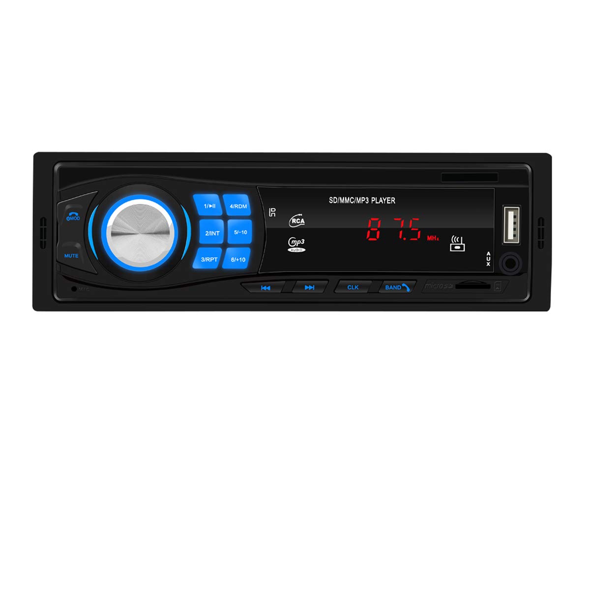Mua Single Din Car Stereo 1 Din Car Radio with Bluetooth Audio Receiver,  Hands-Free Calling, SD/USB/Aux-in, Car FM Multimedia Player + Remote  Control Indash Radio MP3 Player trên Amazon Mỹ chính hãng