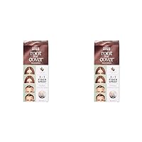 KISS Root True Cover Hair Thickening Fiber Spray, Root Touch Up and Gray Concealer, Hair Care with Jojoba Oil, Light Brown-Medium Brown (Pack of 2)