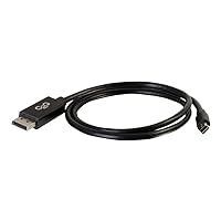 C2G Mini Display Port to Display Port Adapter, 8K, Male to Male, Black, 3 Feet (0.91 Meters), Cables to Go 54300