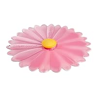 Charles Viancin - Daisy Silicone Lid for Food Storage and Cooking - 8''/20cm - Airtight Seal on Any Smooth Rim Surface - BPA-Free - Oven, Microwave, Freezer, Stovetop and Dishwasher Safe - Pink