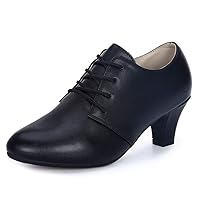 AOQUNFS Women's Practice Lace Up Dance Shoes for Latin Tango Modern Ballroom Dancing Shoes,YMJ8863