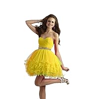 Women's Off Shoulder Tulle Homecoming Dress Heart Collar A Line Prom Party Gowns