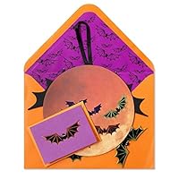 Halloween Card Harvest Moon with Bats Decorative Mobile