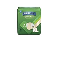 FitRight OptiFit Extra+ Adult Diapers with leak stop guards, Disposable Incontinence Briefs with Tabs, Moderate Absorbency, X-Large, 57
