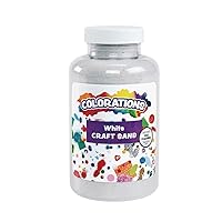 Colorations Colorful Vibrant Sand 22 oz Jar for Arts and Crafts & Play Activity, White (CSWH)