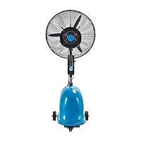 Fans,Large Pedestal Fan, Industrial Spray Fans,Misting Humidification Water Cooling Commercial Stainless Steel Spray System/Blue/72Cm