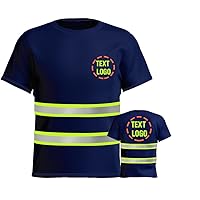 High Visibility Reflective Safety T-Shirts Custom Logo Hi Vis Short Sleeve Work Shirt for Men