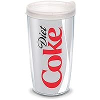 Tervis Plastic 1069599 Coca-Cola - Diet Coke Tumbler with Wrap and Frosted Lid 24oz, Clear