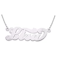 Rylos Necklaces For Women Gold Necklaces for Women & Men 925 Sterling Silver or Yellow Gold Plated Silver Personalized High Polish Shiny Nameplate Necklace Special Order, Made to Order Necklace
