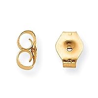 BRIGHT WHITE JEWELRY'S Friction Earring (Light Ear nuts) Replacement back-findings in 10k Yellow Gold