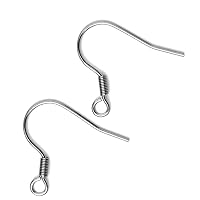 100pcs Adabele 316 Grade Surgical Stainless Steel Hypoallergenic 20mm Fish Earring Hooks Earwire (Wire 0.7mm/21 Gauge/0.028 Inch) for Earrings Jewelry Making SEF4