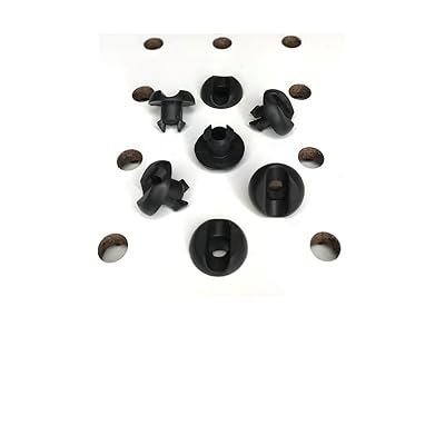 Pegitz Pegboard Peg Locks 50PCS (1/4 inch, Black) 