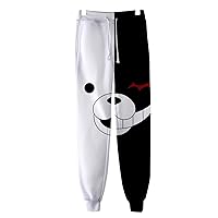 Anime 3D Printed Monokuma Cosplay Gym Joggers Casual Pants Trousers Drawstring Sports Sweatpants