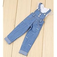 Studio one Lovely Blue Jeans Lace White Clothes Jumpsuits Accessories for Blythe Doll Best Gift