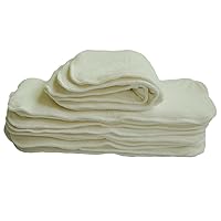 Super Water Absorbent 12 PCS Natures Cloth Diaper Inserts,4 Layers Viscose from Bamboo Inserts