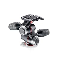 Manfrotto X-PRO 3-Way Tripod Head, for Camera Tripods, Fluid Ball Head, Camera Stabilizer, Photography Accessories for Content Creation, Professional Photography