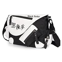 Black Butler Anime Messenger Bags Casual Crossbody Bag Canvas Shoulder Bag Tablet Bag