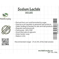 Sodium Lactate - for Broad Spectrum preservatives - Used in Cosmetics. Used as pH Regulator- Helps Reduce The Moisture Loss - 32 oz