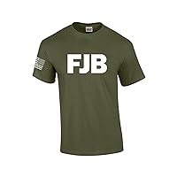 FJB Funny Political Humor F Joe Biden Flag Conservative Republican Men's Short Sleeve T-Shirt Graphic Tee