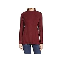 Vince Camuto Womens Maroon Ribbed Long Sleeve Mock Neck Sweater XXL
