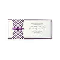 Gartner Studios BRIDES® Geometric Purple Print at Home Invitation Kit