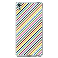 YESNO Rainbow Stripes White (Soft TPU Clear) / for Xperia Z4 SO-03G/docomo DSO03G-TPCL-701-Q082