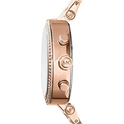 Michael Kors Parker Women's Watch, Stainless Steel and Pavé Crystal Watch for Women with Steel, Leather, or Silicone Band