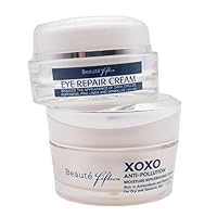 Beaute Fifteen Skin Care Bundle, Anti-Aging Eye Cream, 15ml + Anti-Pollution Moisturizer, 30ml