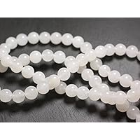 39cm 92pc env - stone beads - Jade balls 4 mm white clear